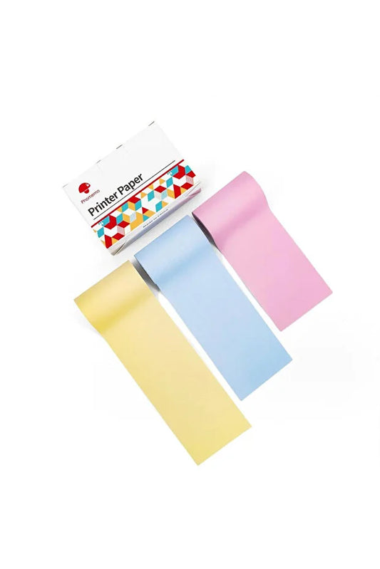 Phomemo 53 mm Turuncu/Yeşil/Mor Etiket 20 Yıl Dayanıklı Termal Kağıt T02/M02X/M832 için | 3 Rulo