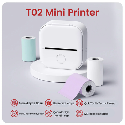 Phomemo T02 Mürekkepsiz Mini Yazıcı